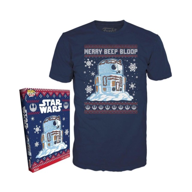 Funko Boxed Tees: Disney Star Wars Holiday - R2-D2 Snowman (S)