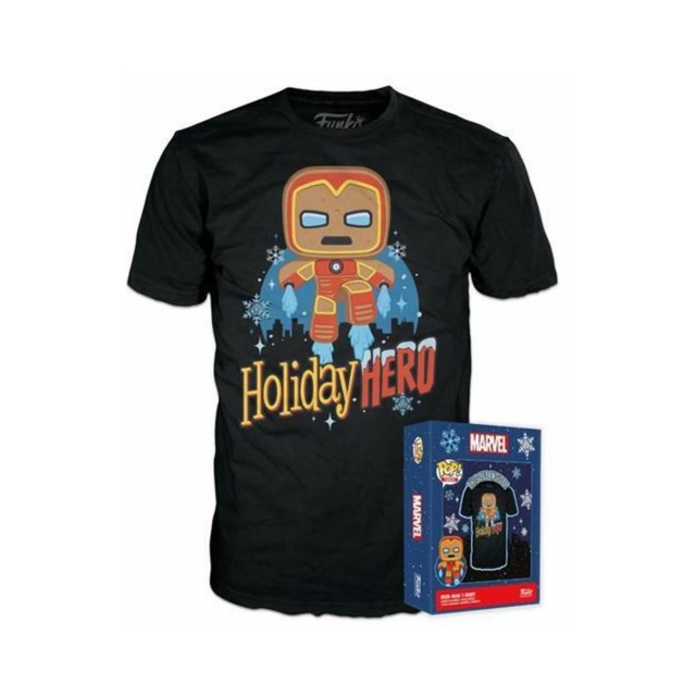 Funko Boxed Tee: Marvel - Gingerbread Iron Man (L)