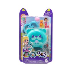 Mattel Polly Pocket Mini: Pet Connects - Otter Compact Playset (HKV48)