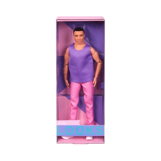 Mattel Barbie Signature Looks: Ken Doll with Purple Shirt Model #17 (HJW84)