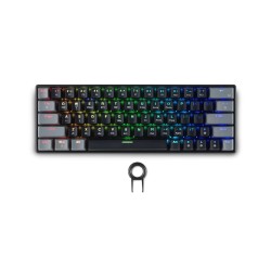 Spartan Gear - Pegasus 2 RGB Wired & Wireless 63 keys Mechanical Gaming Keyboard (color: Black/Grey)