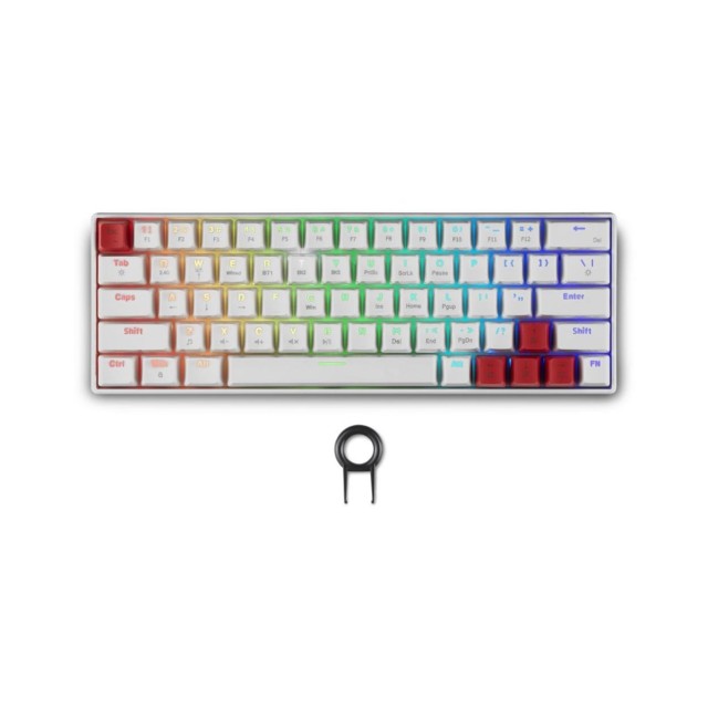 Spartan Gear - Pegasus 2 RGB Wired & Wireless 63 keys Mechanical Gaming Keyboard (color: White)