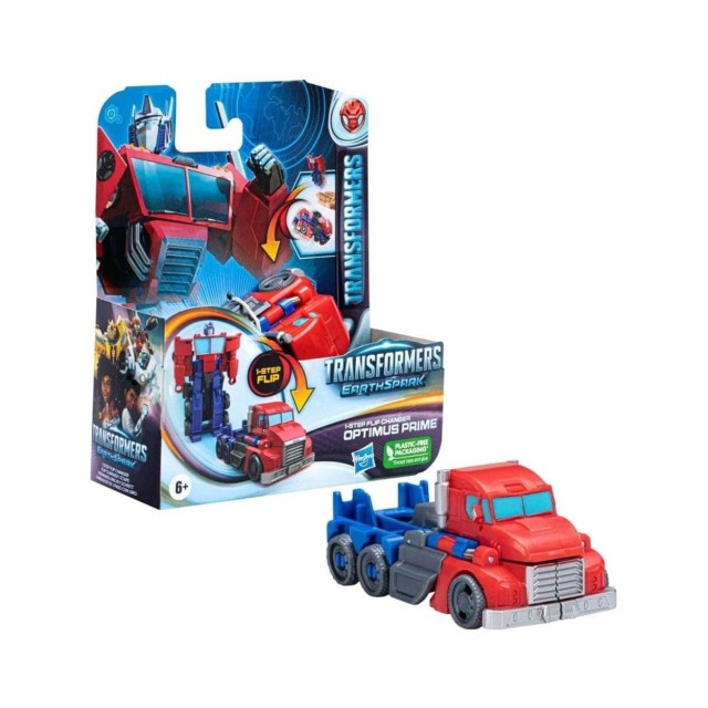 Hasbro Transformers: Earthspark 1-Step Flip Changer - Optimus Prime Action Figure (F6716)