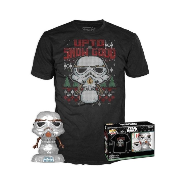 Funko Pop! & Tee (Adult): Star Wars - Holiday Stormtrooper (Metallic) Vinyl Figure & T-Shirt (S)