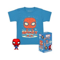 Funko Pocket Pop! & Tee (Child): Marvel - Holiday Spiderman Vinyl Figure & T-Shirt (L)