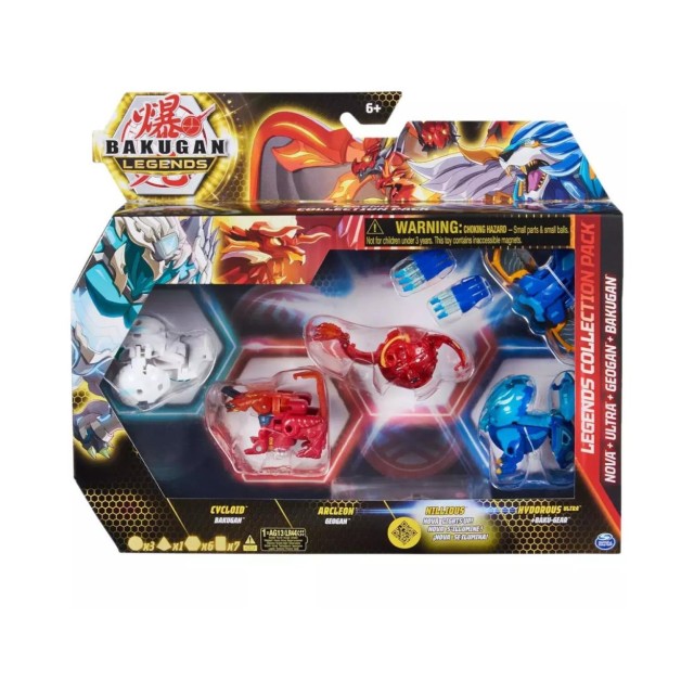 Spin Master Bakugan: Legends Collection Pack - Nova + Ultra + Geogan + Bakugan - Cycloid/Arcleon/Nillious/Hydorous Ultra (20140063)