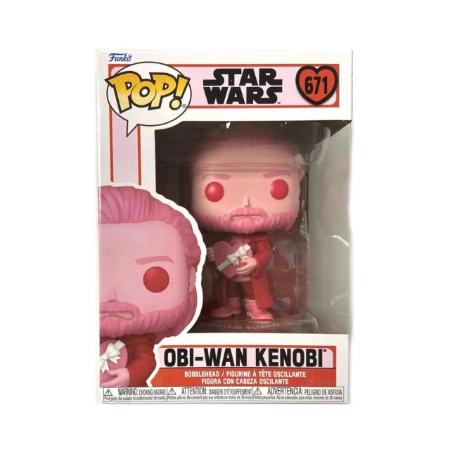 Funko Pop! Disney Star Wars: Valentines S4 - Obi-Wan Kenobi #671 Bobble-Head Vinyl Figure