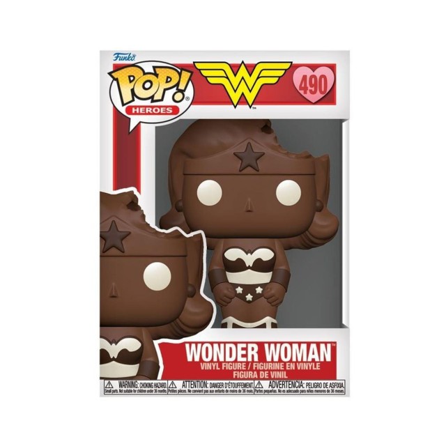 Funko Pop! Heroes DC Valentine's Day 2024 - Wonder Woman (Valentine Chocolate) #490 Vinyl Figure