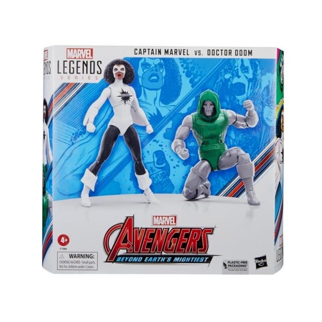 Hasbro Fans Marvel Avengers: Legends Series (60th Anniversary) - Beyond Earth's Mightiest - Captain Marvel Vs. Doctor Doom Action Figures (15cm) (F7086)