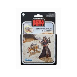 Hasbro Fans Disney Star Wars The Book of Boba Fett: The Vintage Collection - Tusken Warrior & Massiff Action Figures (10cm) (F6991)