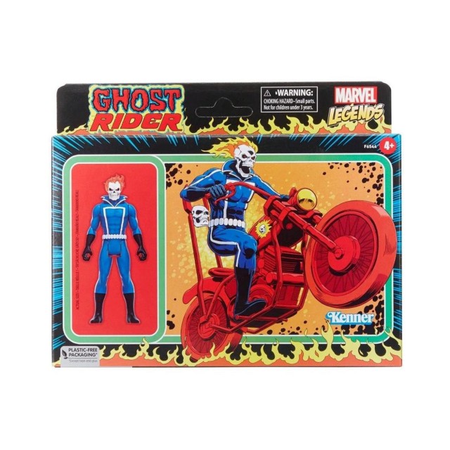 Hasbro Fans Marvel Legends: Retro Collection - Ghost Rider Action Figure & Motorcycle (10cm) (F6544)