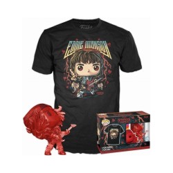 Funko Pop! & Tee (Adult): Stranger Things - Hunter Eddie with Guitar Vinyl Figure & T-Shirt (S)