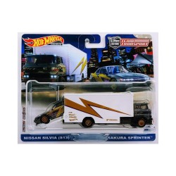 Mattel Hot Wheels: Premium Car Culture Team Transport - Nissan Silvia (S13) & Sakura Sprinter (HKF41)