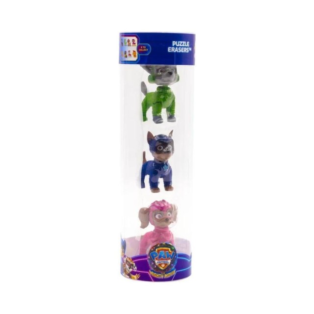 P.M.I. Paw Patrol: The Mighty Movie - Puzzle Eraser 3 Pack Figures (5cm) (Random) (PAWM1225)