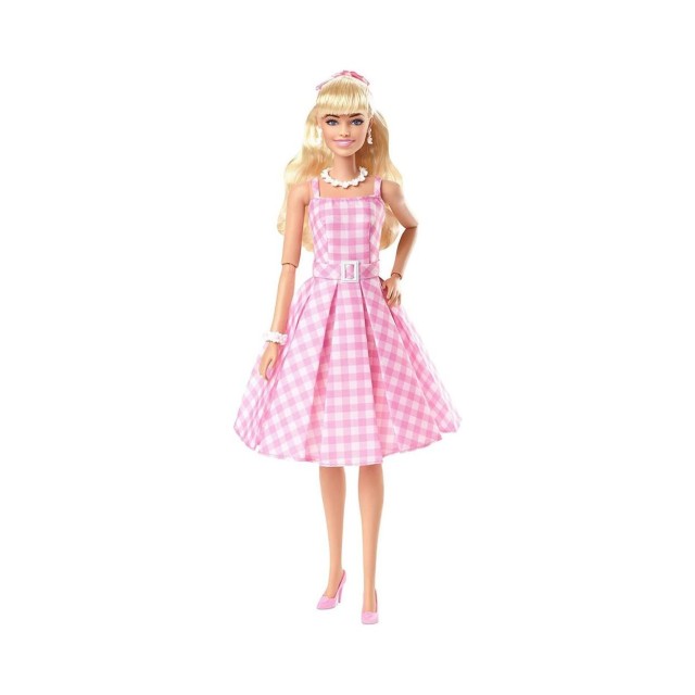 Mattel Barbie: The Movie - Collectible Doll Margot Robbie as Barbie in Pink Gingham Dress (HPJ96)