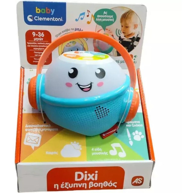 AS Baby Clementoni: Βρεφικό Παιχνίδι - Dixi Η Έξυπνη Βοηθός (Μιλάει Ελληνικά) (1000-63263)