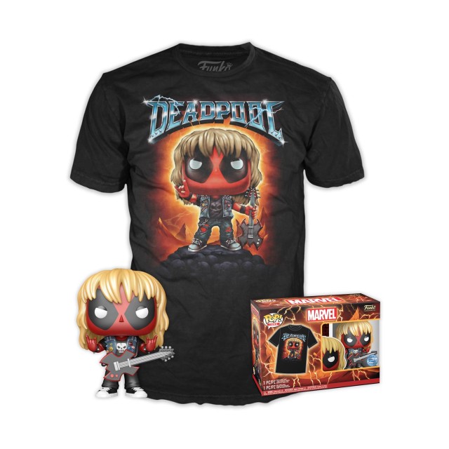 Funko Pop! & Tees (Adult): Deadpool - Heavy Metal Vinyl Figure & T-Shirt (S)