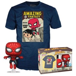 Funko Pop! & Tee (Adult): Marvel - Spider-Man (Metallic) Vinyl Figure & T-Shirt (M)