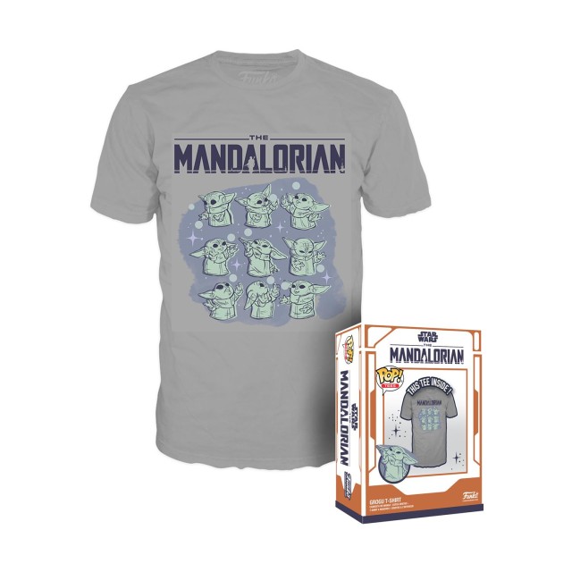 Funko Boxed Pop!Tees: Star Wars: The Mandalorian - Grogu On Ship T-Shirt (M)