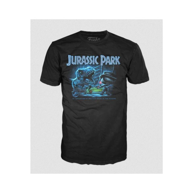 Funko Pop! Tee: Jurassic Park - T-Rex with Jeep (L)