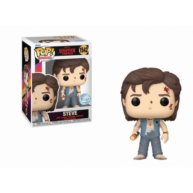 Funko Pop! Television: Stranger Things - Steve (Battledamage) (Special Edition) #1542 Vinyl Figure