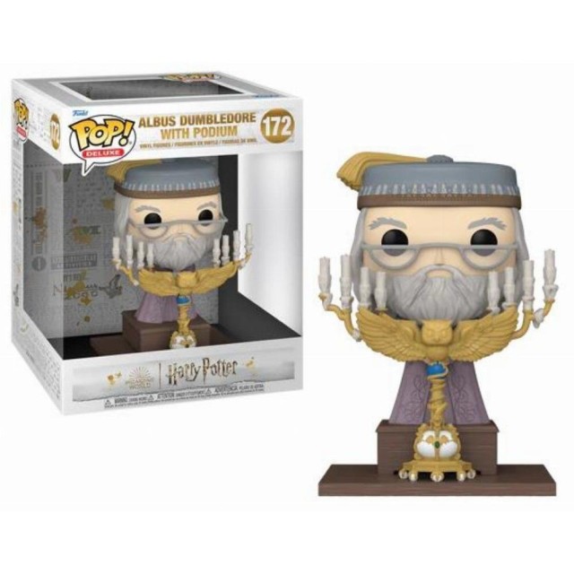 Funko Pop! Deluxe: Harry Potter Prisoner of Azkaban - Albus Dumbledore with Podium #172 Vinyl Figure