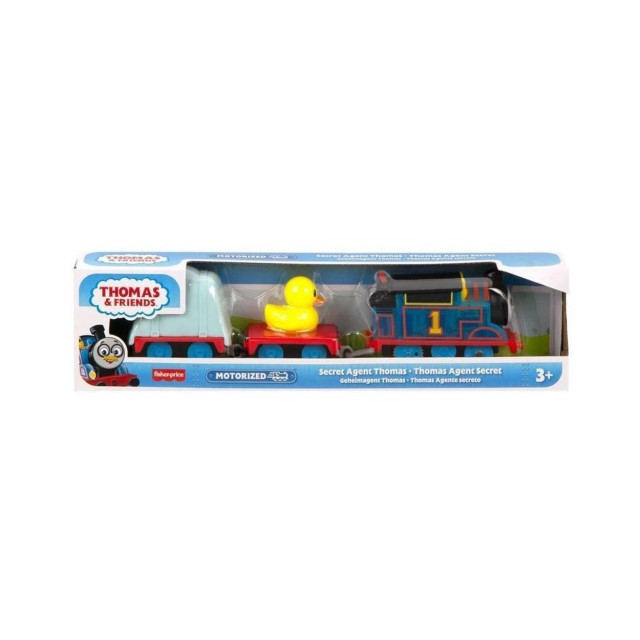 Fisher-Price Thomas & Friends Motorized - Secret Agent Thomas Motorized Train with 2 Wagons (HMK03)