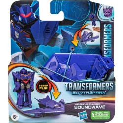 Hasbro Transformers: Earthspark 1-Step Flip Changer - Soundwave Action Figure (F6714)