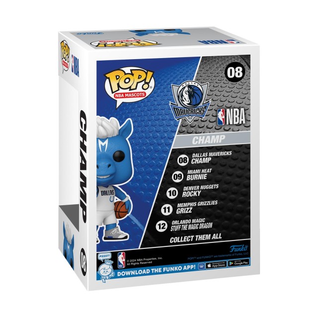 Funko Pop! NBA Mascots: Dallas Mavericks - Champ #08 Vinyl Figure