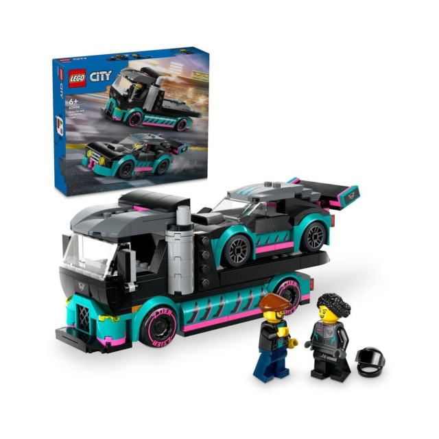 LEGO® City: Race Car and Car Carrier Truck Building Toy (60406)