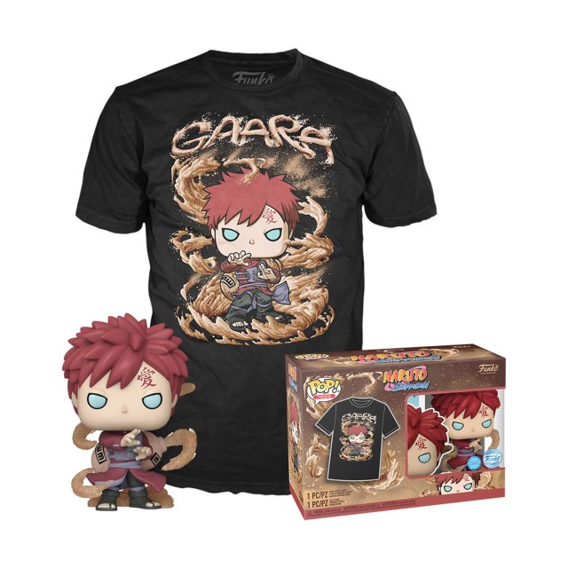 Funko Pop! & Tee (Adult): Naruto - Gaara (Glows in the Dark) Vinyl Figure and T-Shirt (S)