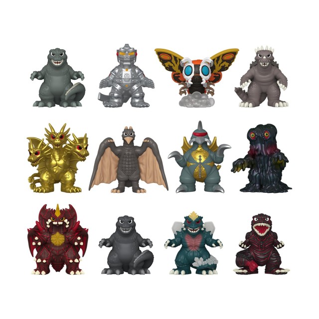 Funko Mystery Minis: Godzilla 70th Anniversary 12 Pieces Godzilla (1962), Mechagodzilla, Destroyah, Ghidorah, Anguirus, Hedorah, Mothra, Shin Godzilla, Space Godzilla, Rodan, Gigan, Black-and-White Godzilla (1962) (Blind Box/Random) Vinyl Figures