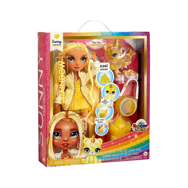 MGA Rainbow High: Sunny Madison - (Yellow) Doll & Slime (120186-EU)