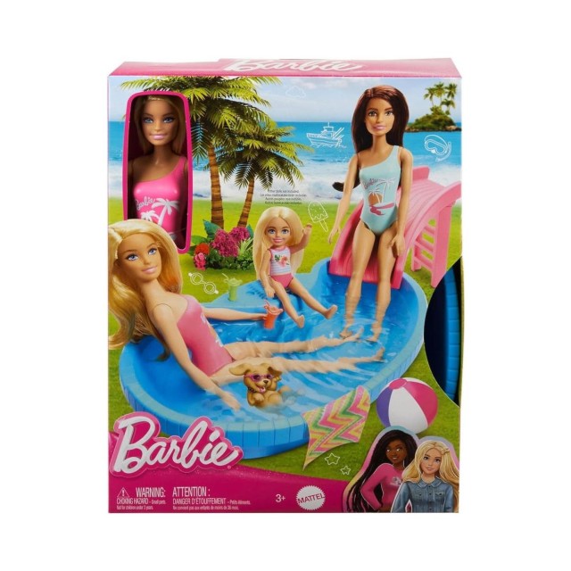 Mattel Barbie® Doll with Pool Slide Playset (HRJ74)