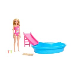 Mattel Barbie® Doll with Pool Slide Playset (HRJ74)