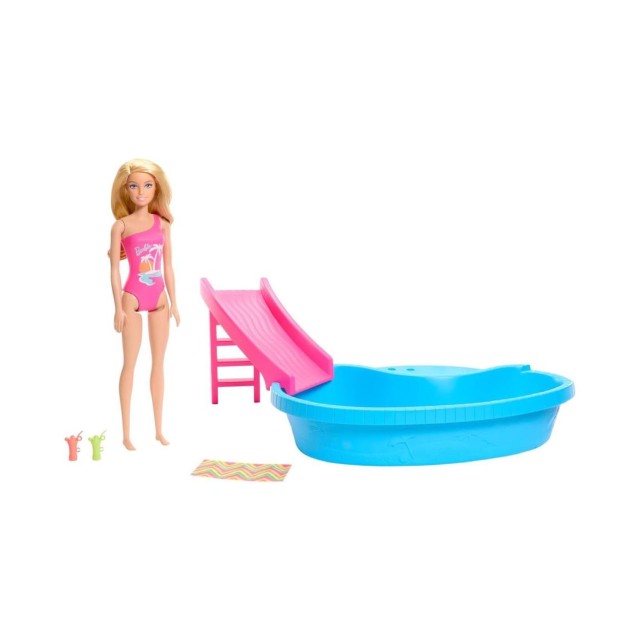 Mattel Barbie® Doll with Pool Slide Playset (HRJ74)