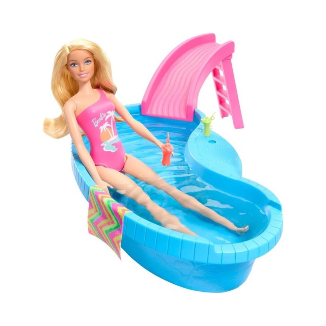 Mattel Barbie® Doll with Pool Slide Playset (HRJ74)