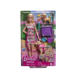 Mattel Barbie®: You Can Be Anything - Doll with Puppies and Pet Wheelchair Playset (HTK37)