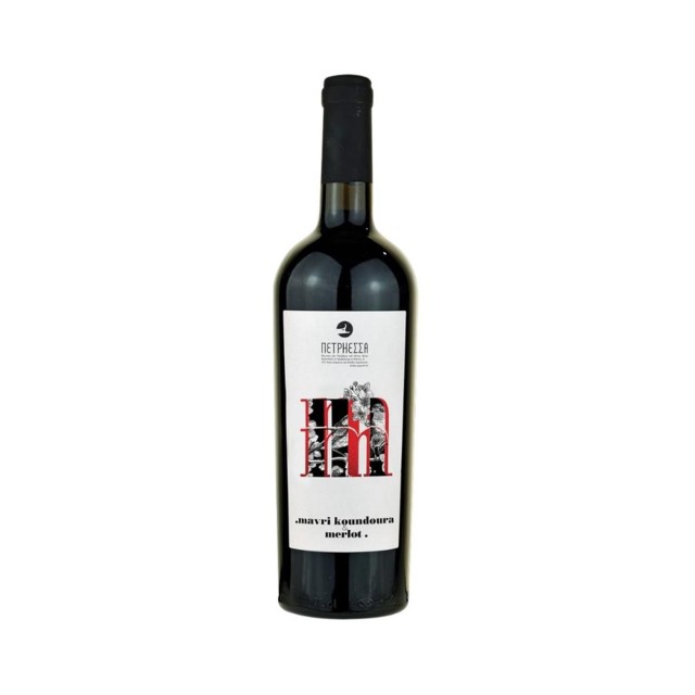 Petriessa Estate - Mavri koundoura Merlot - Red Dry Wine P.G.I.,750ml