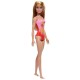 Mattel Barbie: Beach - Blond Hair Doll Wearing Pink Palm Tree-Print Swimsuit (HPV19)