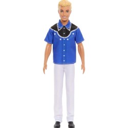 Mattel Barbie: Ken - Western Look with Blonde Hair Doll Fashionistas (HRH25)