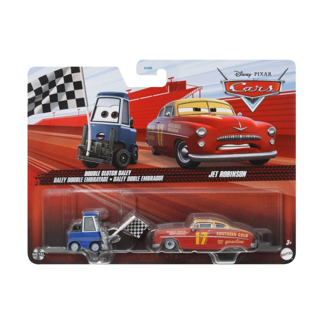 Mattel Disney Pixar: Cars On the Road - Double Clutch Daley & Jet Robinson Vehicles (Set of 2) (HTX17)