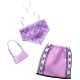 Mattel Barbie: Fashion Pack - Purple Skirt with Top and Bag  (HRH37)