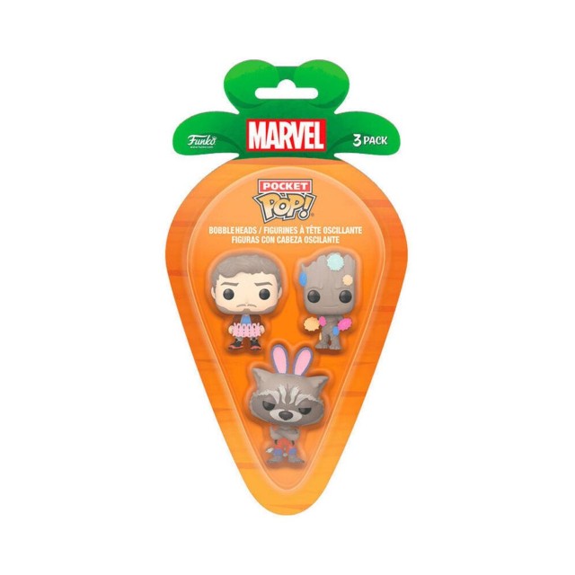 Funko 3-Pack Carrot Pocket Pop!: Guardians of the Galaxy (PDQ) Vinyl Figures