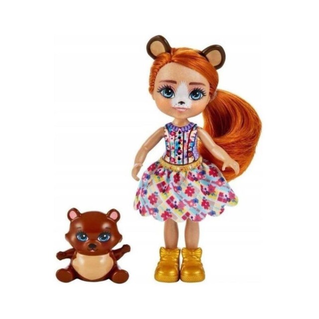 Mattel Enchantimals Mini Doll - Biloxi Bear & Trail (HTP81)