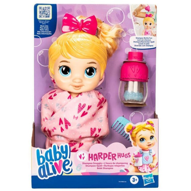 Hasbro Baby Alive: Shampoo Snuggle - Harper Hugs Doll (F9119)