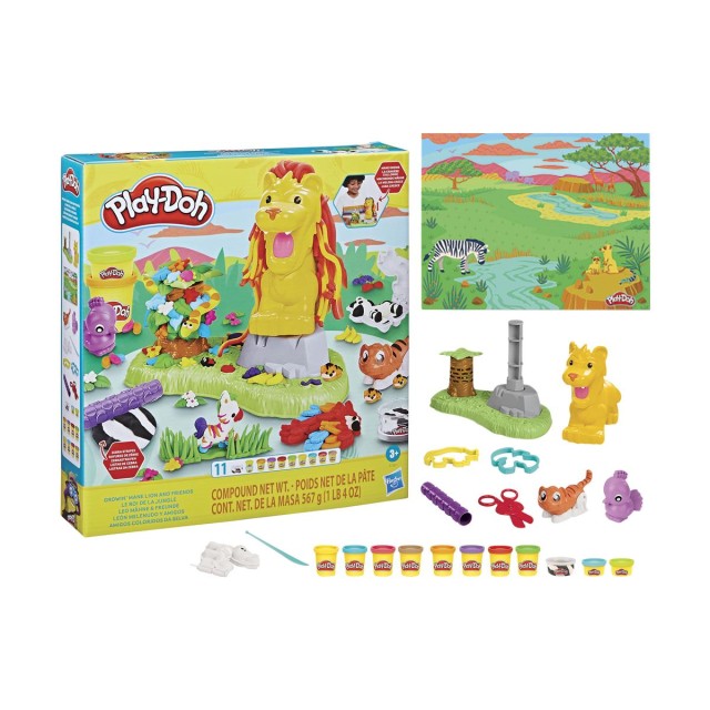 Hasbro Play-Doh - Growin Mane Lion And Friends (F7221)