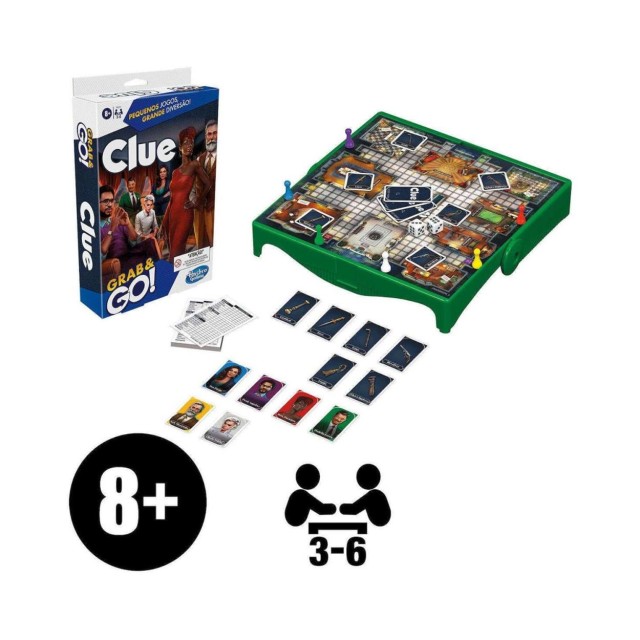 Hasbro Cluedo: Grab And Go - Board Game (Greek Language) (F8251)