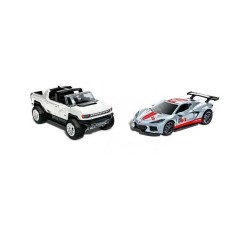 Mattel Hot Wheels: Pull-Back Speeders - GMC Hummer EV & Corvette C8.R (HPR94)