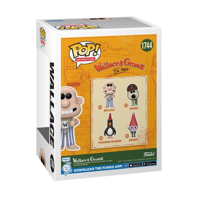 Funko Pop! Animation: Wallace & Gromit - Wallace (in Pajamas) #1744 Vinyl Figure